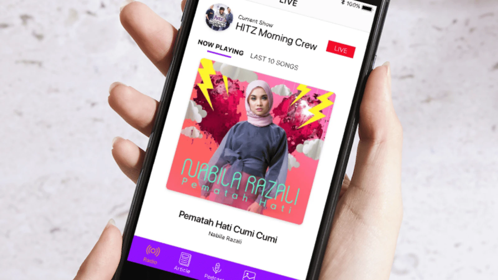 Astro Radio streaming app interfaces