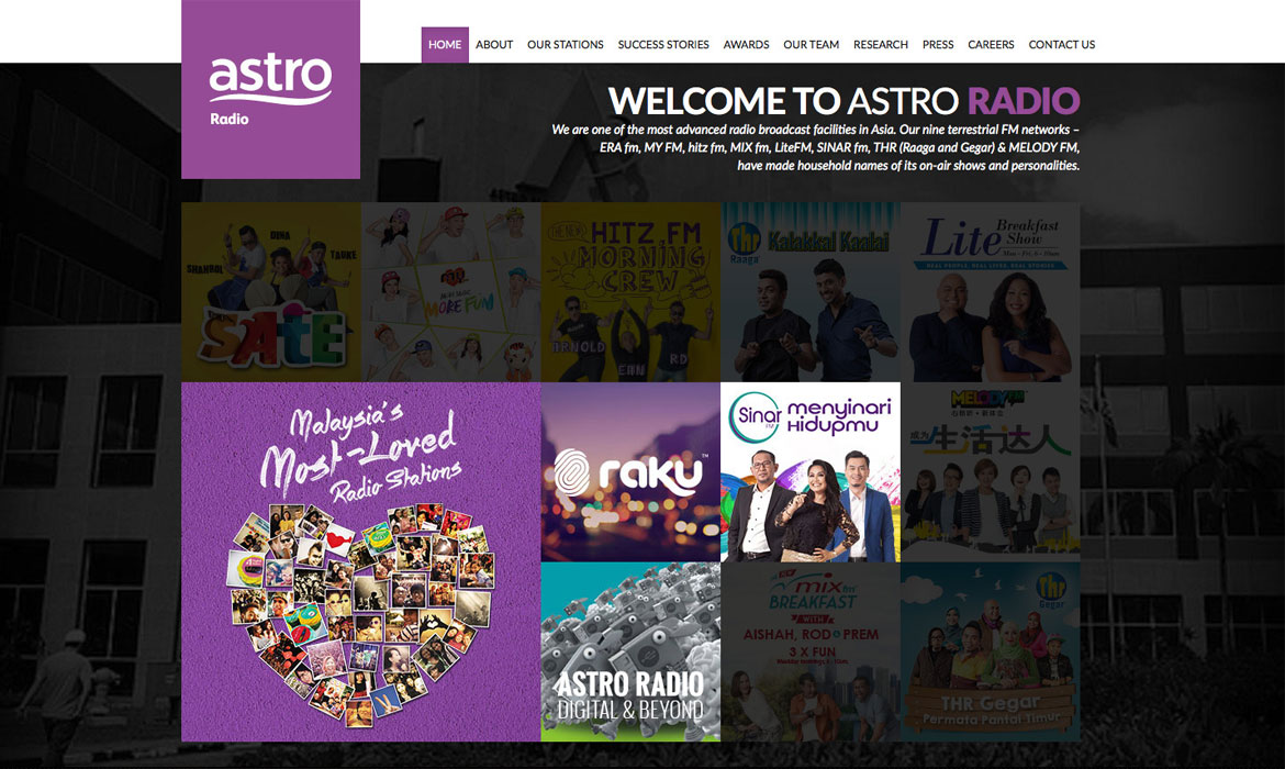 Astro Radio corporate website (2015)